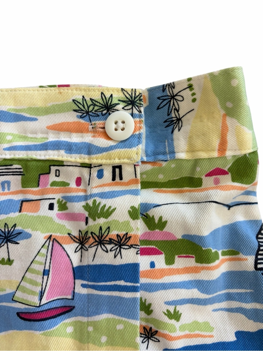 Vintage White Stag Sailboats Print Skort Skirt Womens Sz XL - Picture 3 of 5